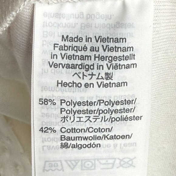 J. Crew Ivory Flutter-Sleeve Jersey T-shirt with Swiss Dot, 2X - Picture 7 of 8